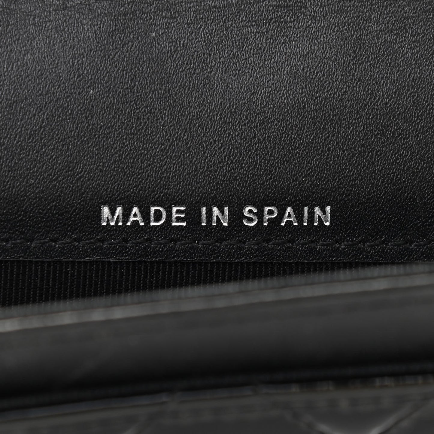 Patent Quilted Flap Card Holder Black