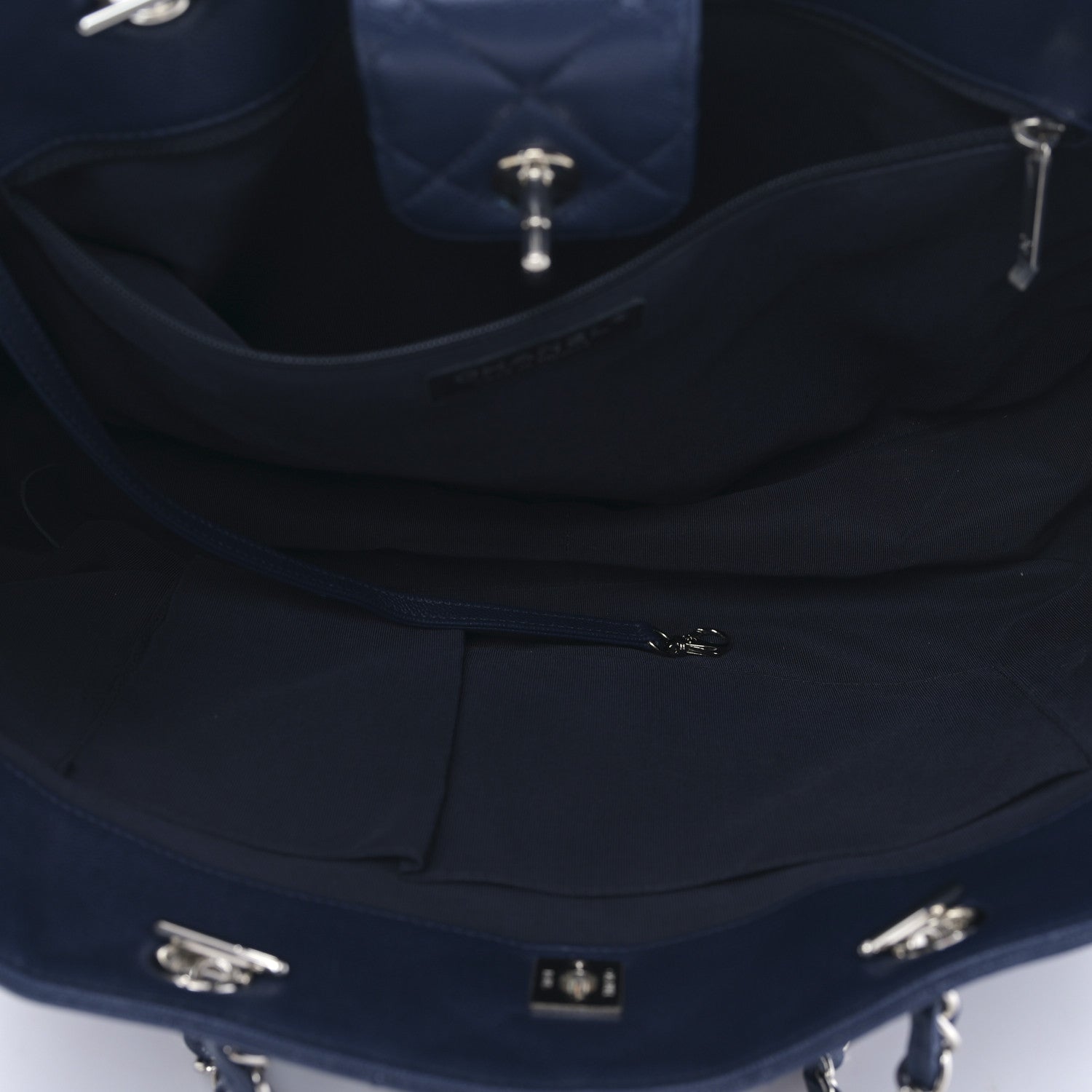 Chanel Caviar Quilted Large Classic Shopping Tote Blue 5 of 9