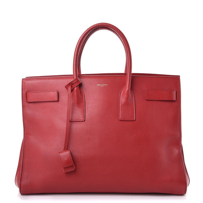 Saint Laurent Calfskin Large Sac de Jour Carryall Rouge Orient 1 of 16