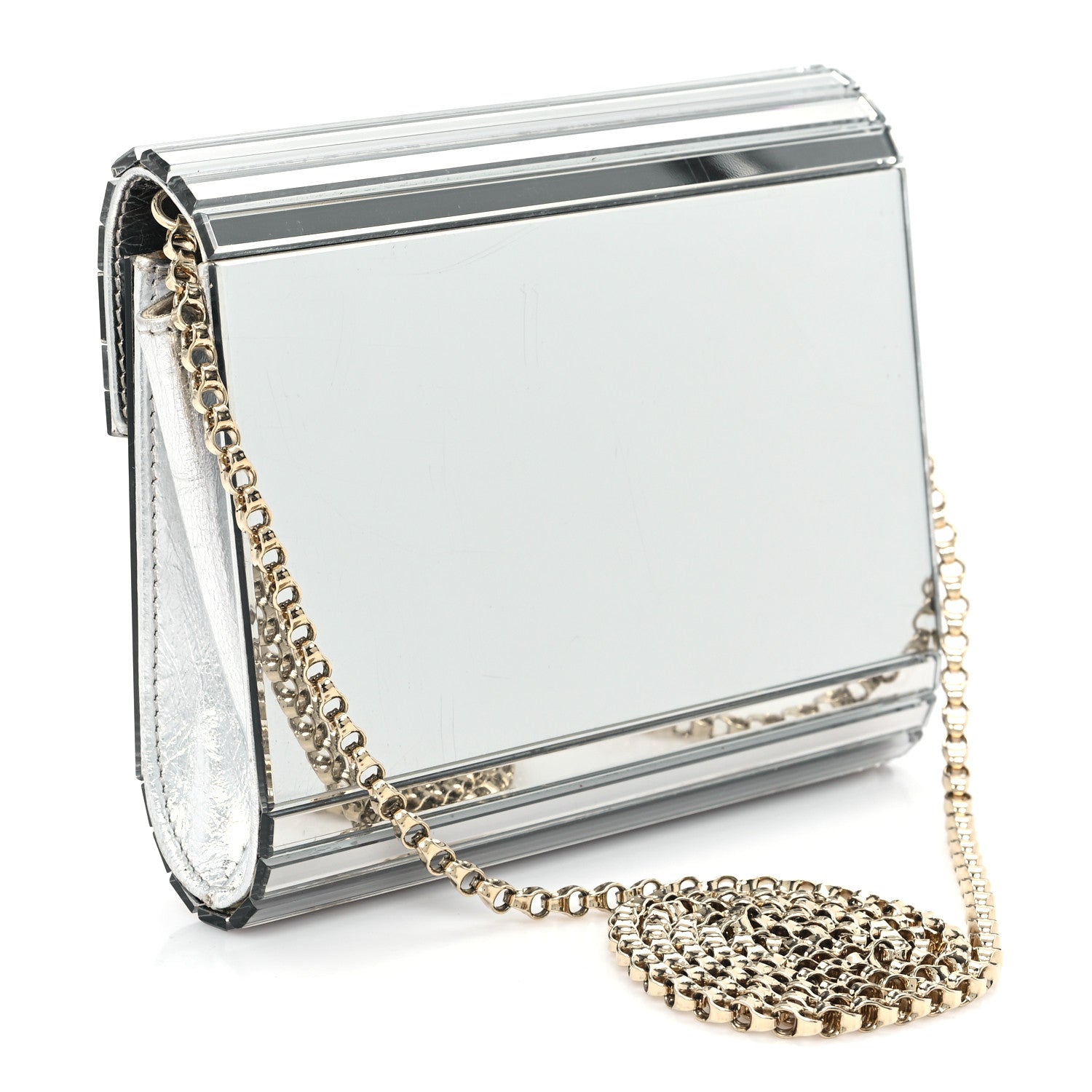 Jimmy Choo Acrylic Candy Mirror Clutch Silver 3 of 10