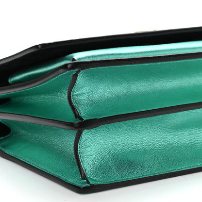 Saint Laurent Metallic Calfskin Small Monogram Sunset Chlorophille 9 of 11
