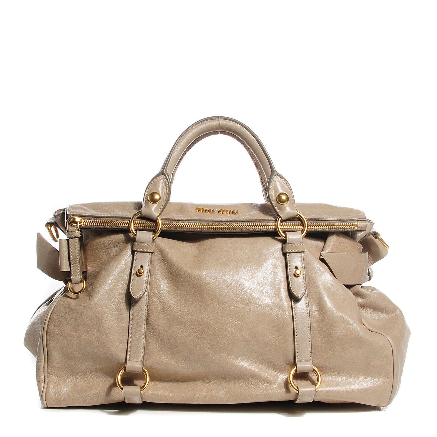 Vitello Lux Medium Bow Bag Pomice