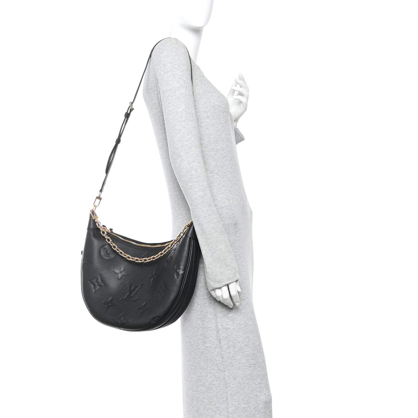 Empreinte Monogram Giant Loop Hobo Black