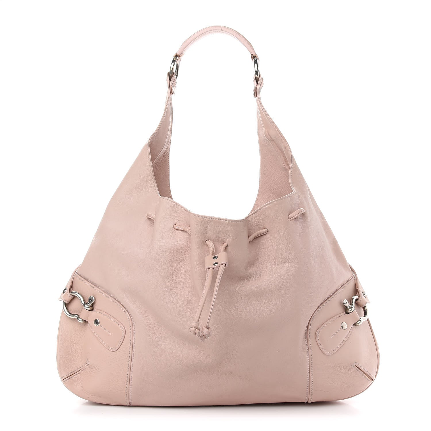 Burberry Calfskin Drawstring Hobo Pink 1 of 12