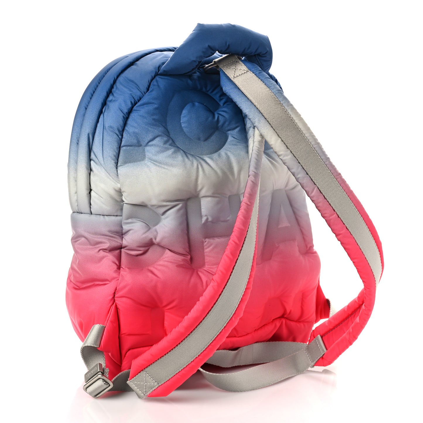 Nylon Embossed Small Doudoune Backpack Pink Blue White