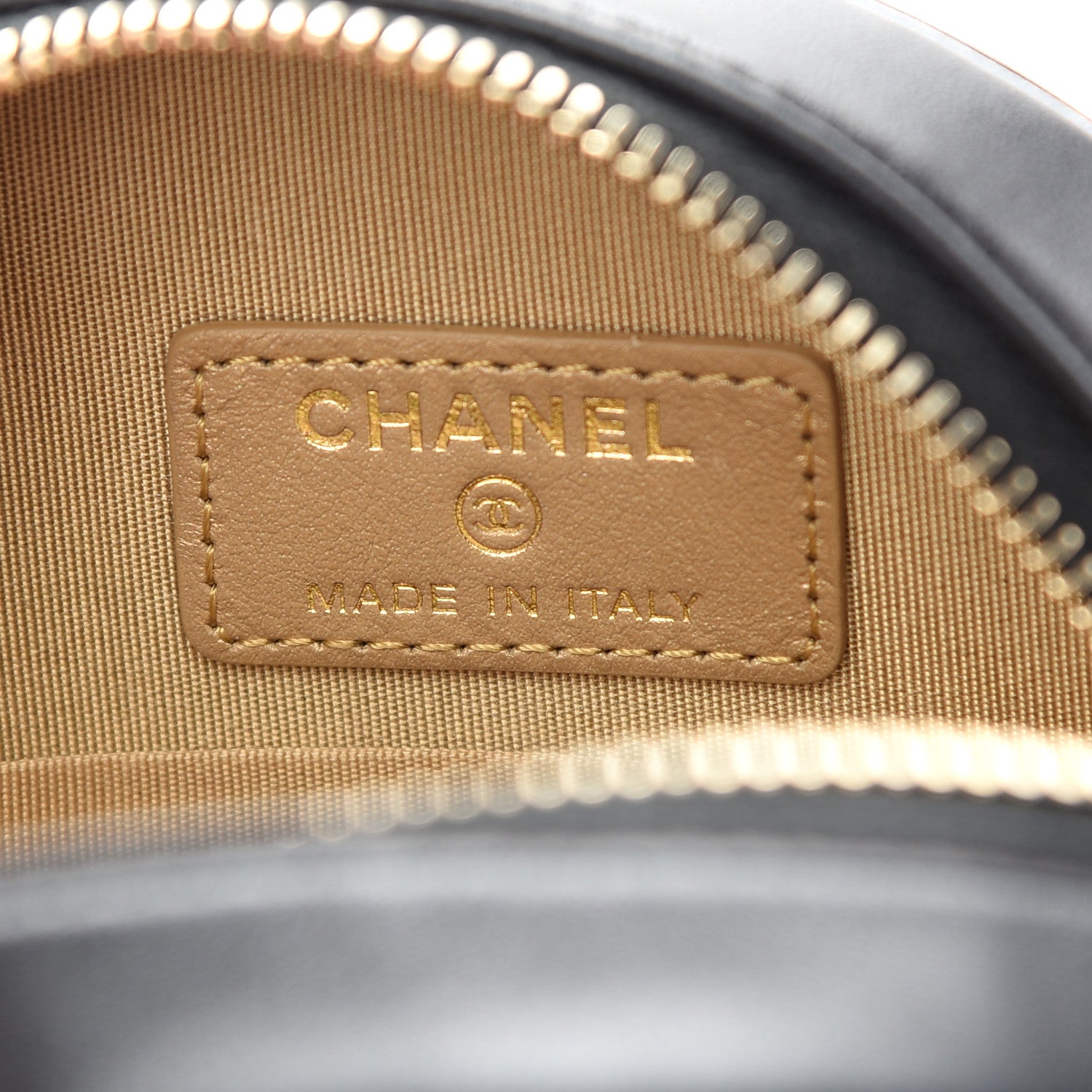 Chanel Lambskin Quilted Lucky Charms CC Round Clutch With Chain Black 6 of 9