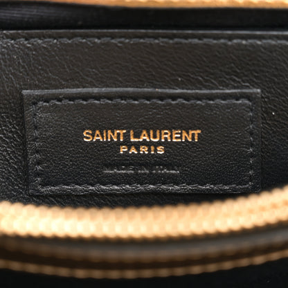 Saint Laurent Metallic Calfskin Y Quilted Small Loulou Monogram Chain Satchel Brome 6 of 11