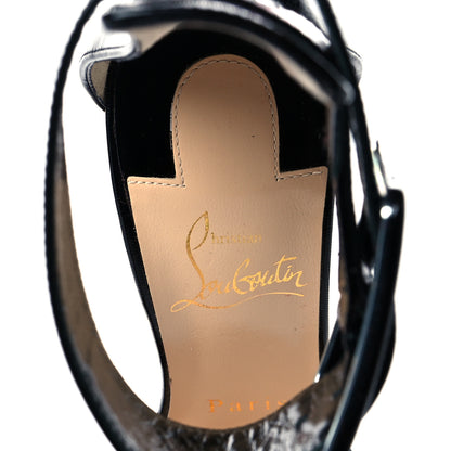 Christian Louboutin Patent Vinyl Harler 100 Ankle Strap Pumps 36.5 Black 8 of 8
