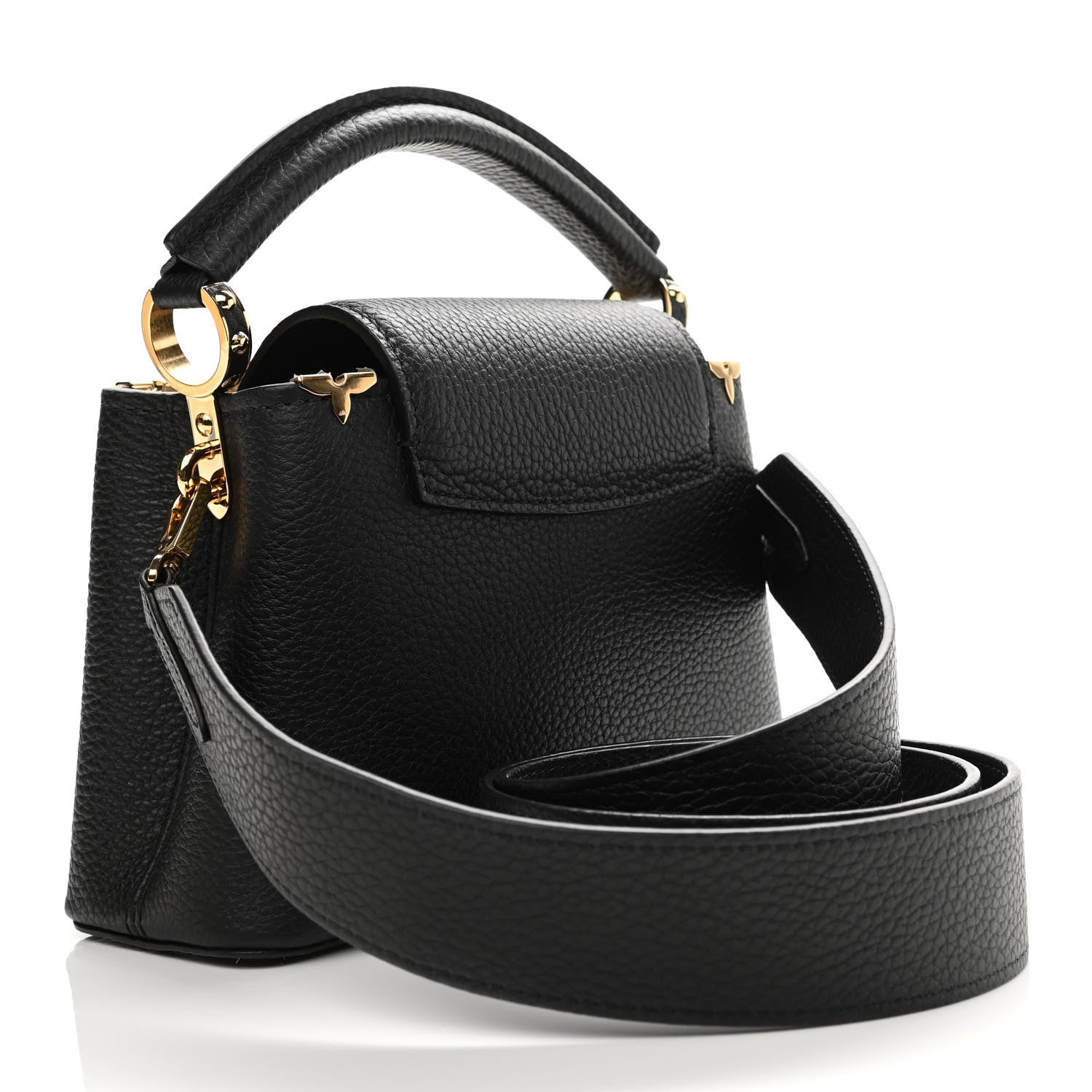 Louis Vuitton Taurillon Embellished Flower Crown Capucines Mini Black 4 of 17
