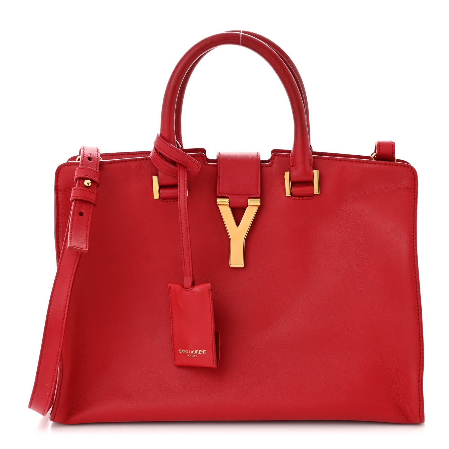 Calfskin Small Classic Y Cabas Red