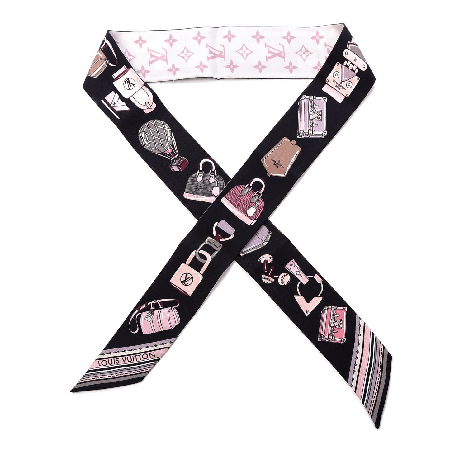 Silk Monogram Essentials LV BB Bandeau Light Pink