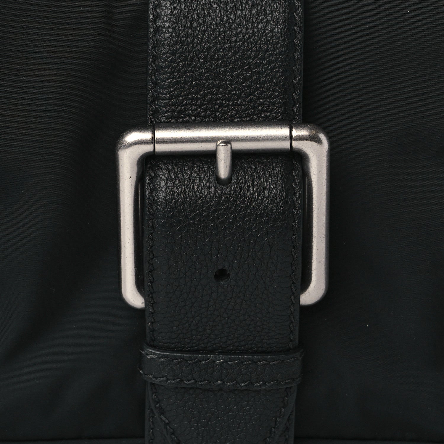 Bottega Veneta Nylon Grained Calfskin Mini Buckle Shoulder Bag Black 8 of 10