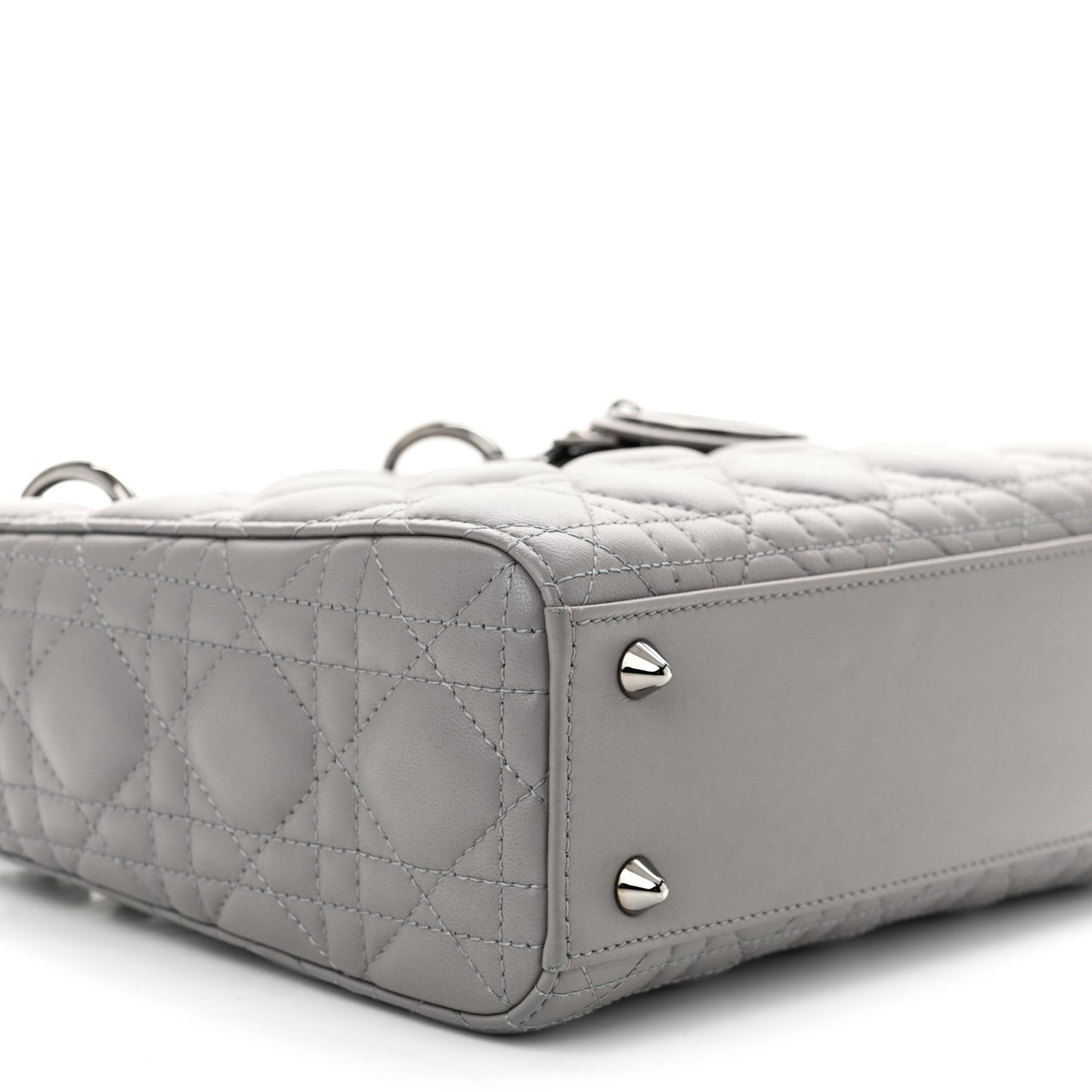 Lambskin Cannage Small My ABCDior Lady Dior Grey