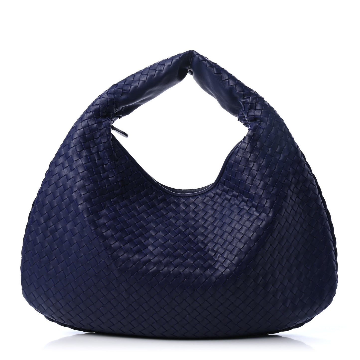 Nappa Intrecciato Large Veneta Hobo Sapphire