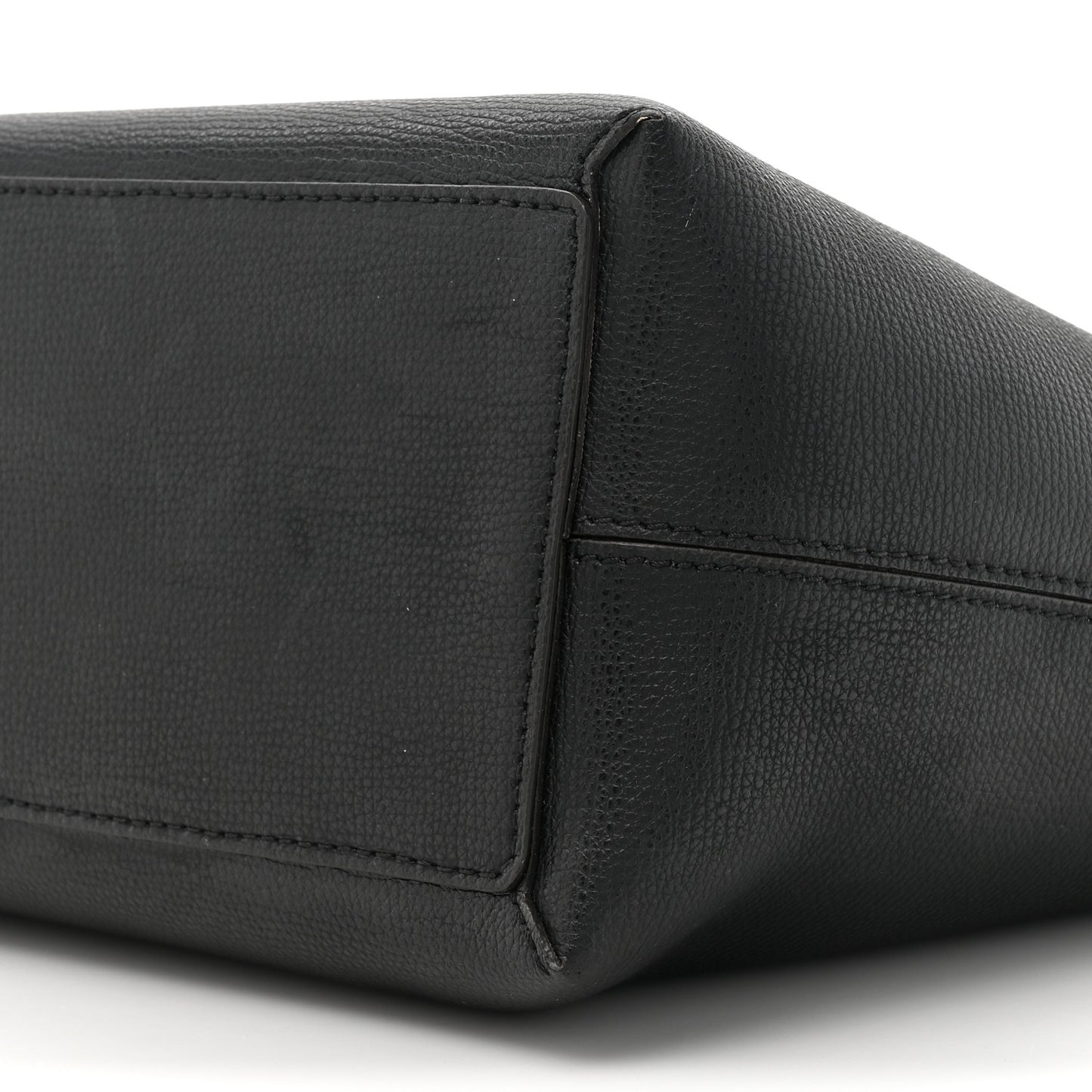 Grainy Calfskin Haymarket Check Medium Ardwell Zip Tote Black