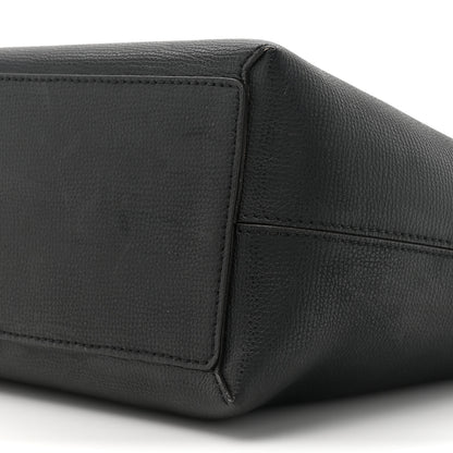 Burberry Grainy Calfskin Haymarket Check Medium Ardwell Zip Tote Black 9 of 15