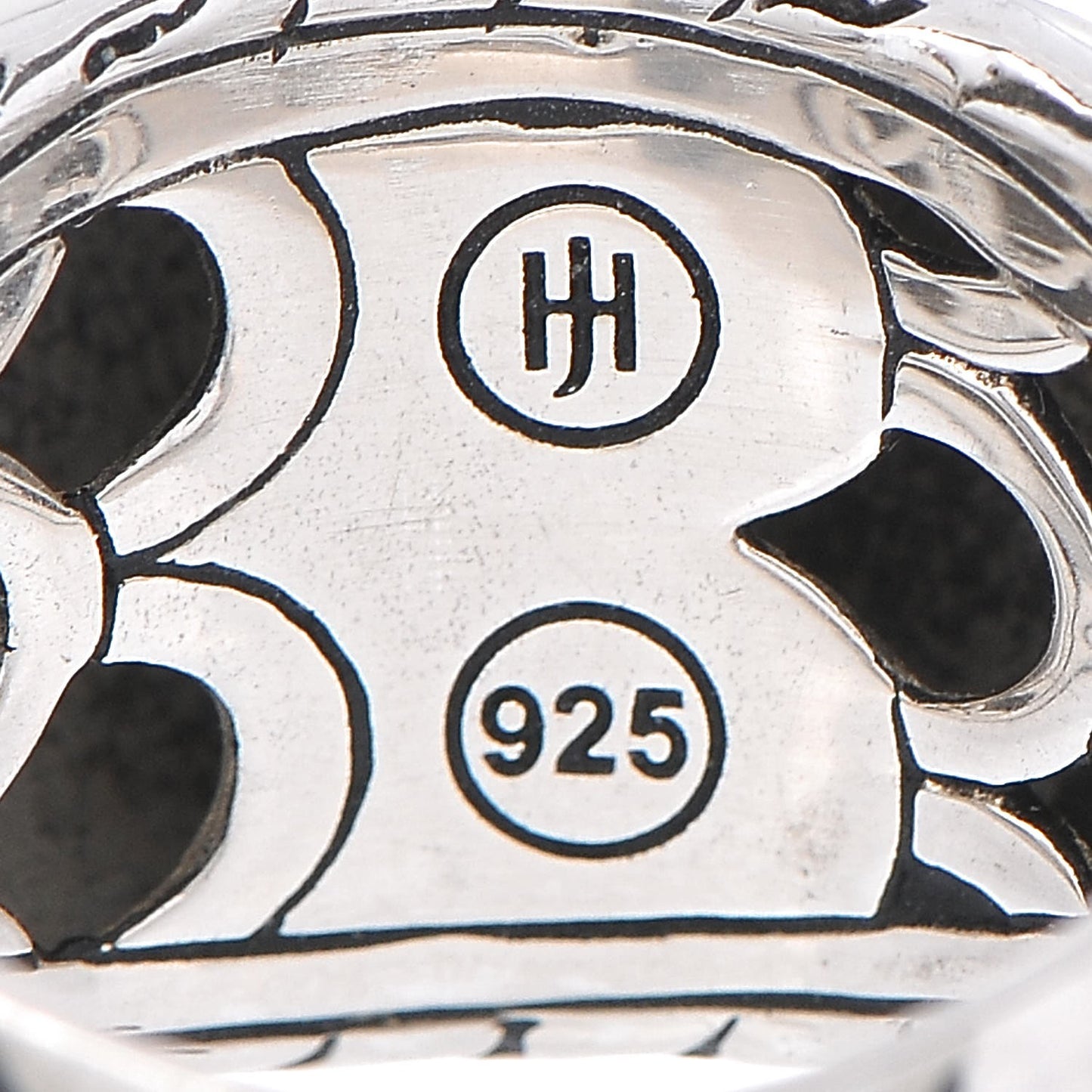 Sterling Silver White Enamel 16mm Naga Dome Ring 55.7 7.5