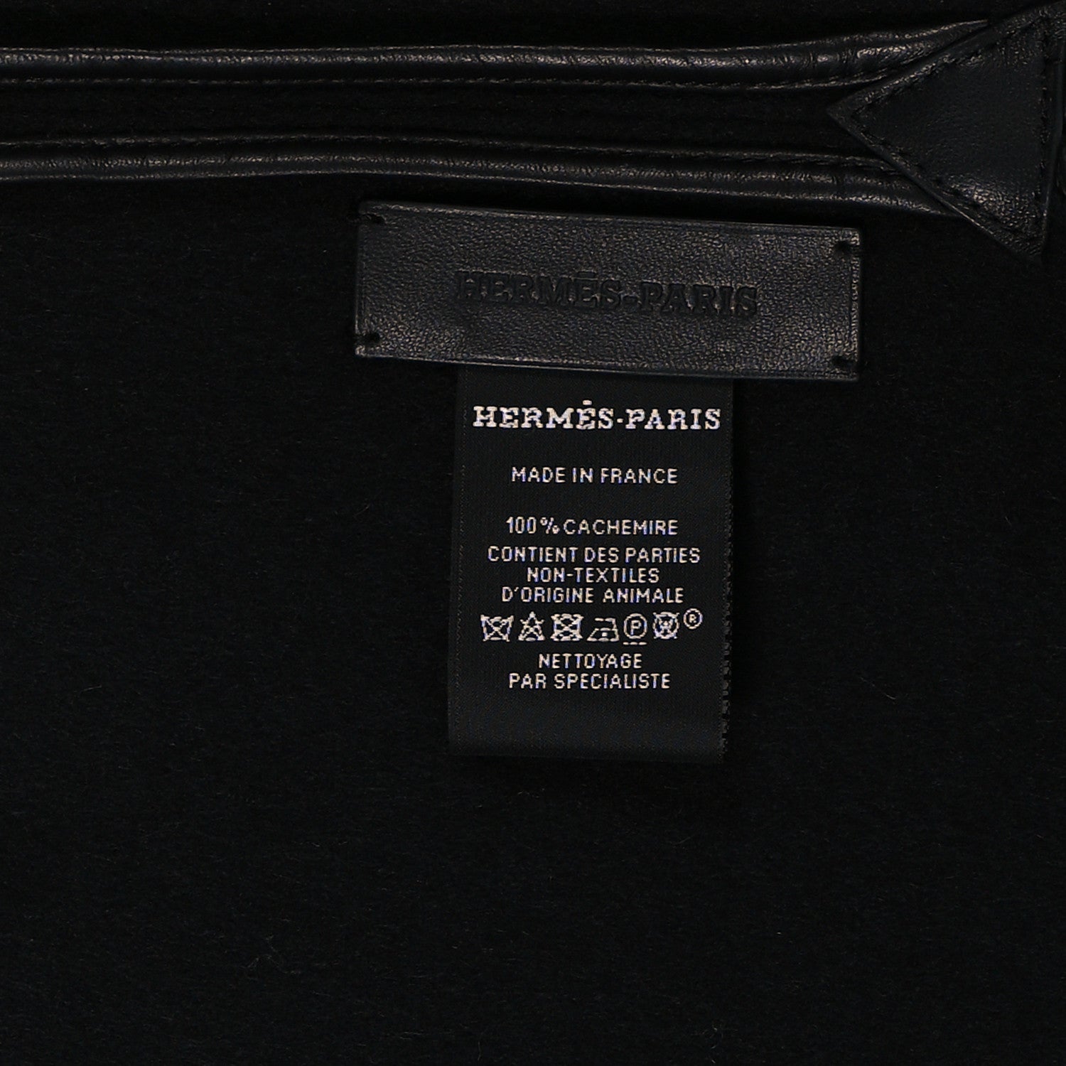 Hermes Cashmere Lambskin Kelly Poncho Black 3 of 4
