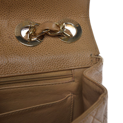 Chanel Caviar Quilted Jumbo Single Flap Beige 10 of 18