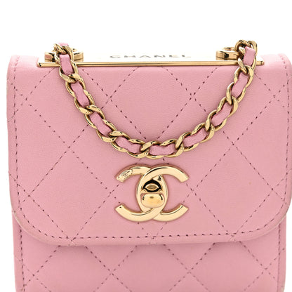 Chanel Lambskin Quilted Mini Trendy CC Clutch With Chain Light Pink 8 of 11