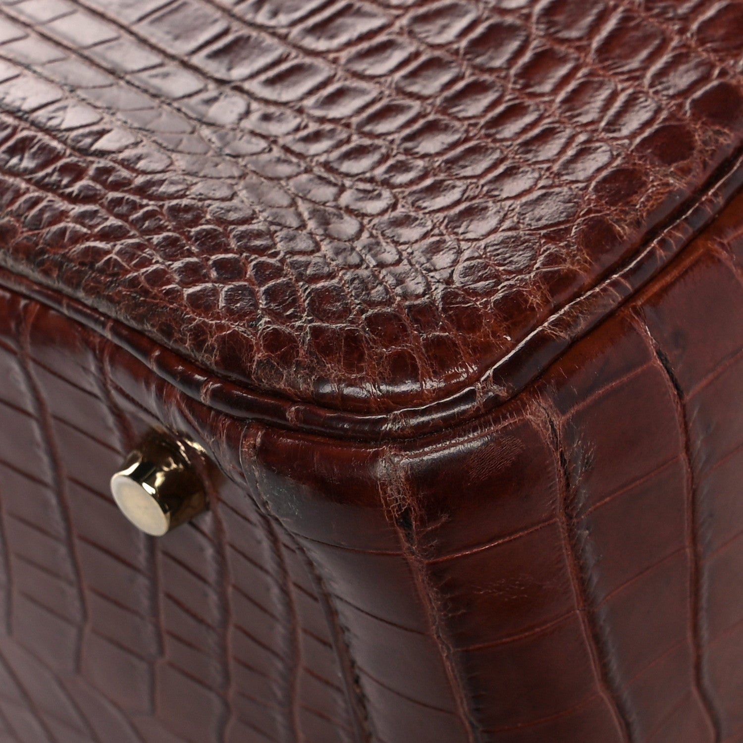 Hermes Matte Niloticus Crocodile Lindy 30 Miel 11 of 15