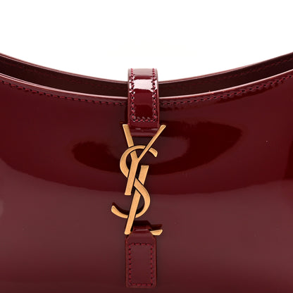 Saint Laurent Patent Calfskin Le 5 A 7 Mini Hobo Red Grenat 7 of 9
