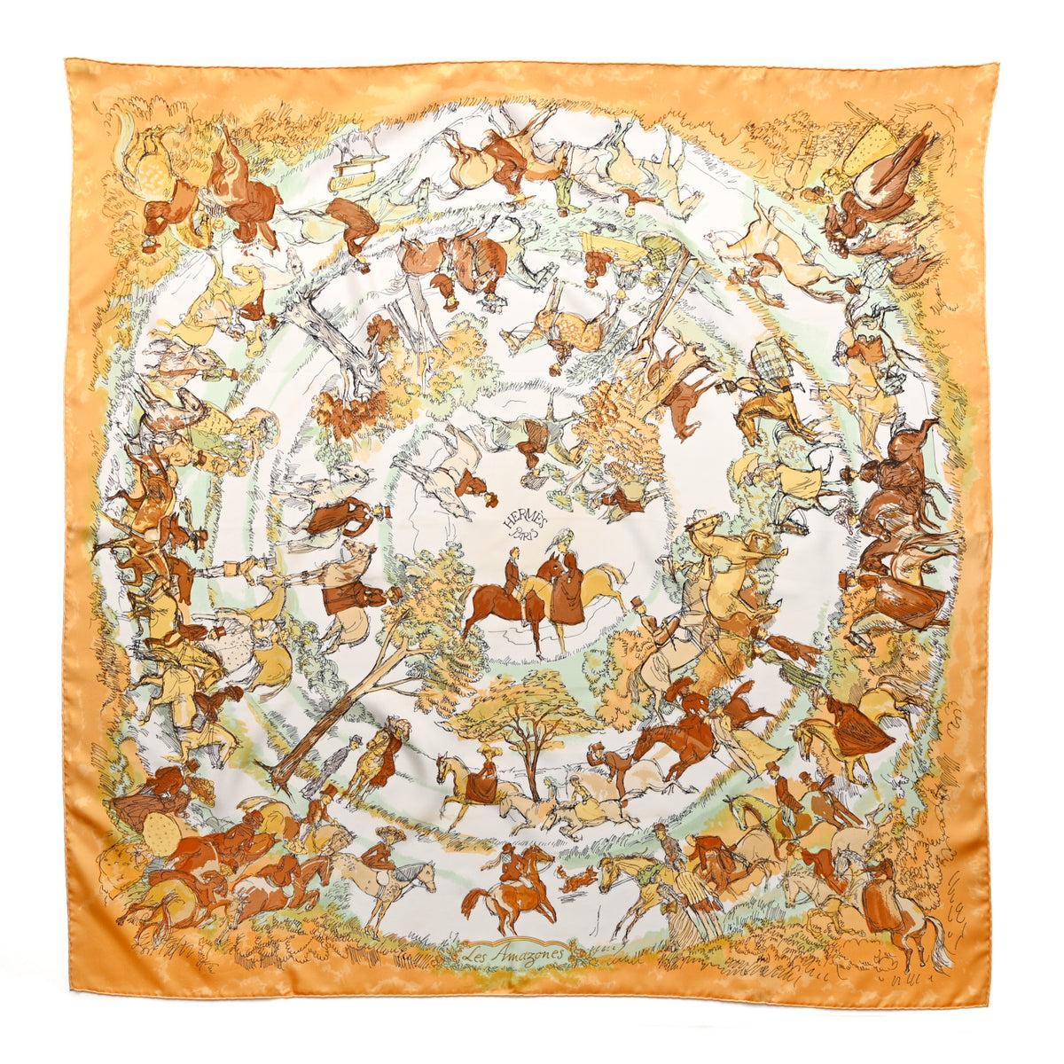 Silk Les Amazones Scarf 90