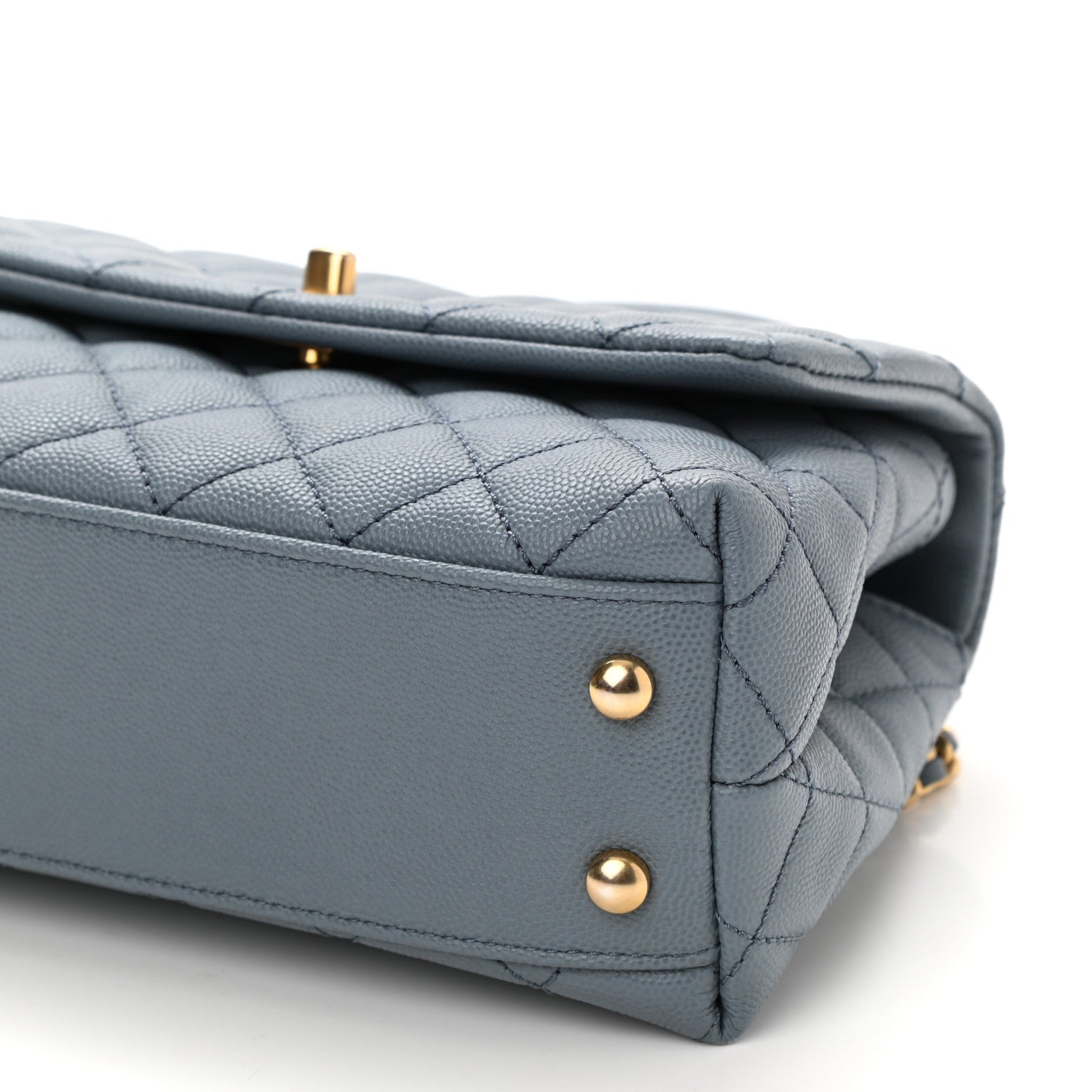 Chanel Caviar Quilted Mini Coco Handle Flap Light Blue 10 of 11
