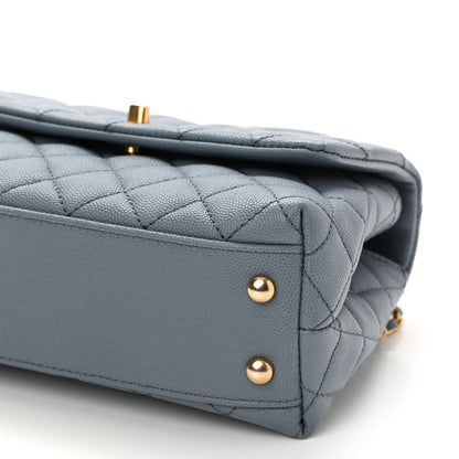Chanel Caviar Quilted Mini Coco Handle Flap Light Blue 10 of 11