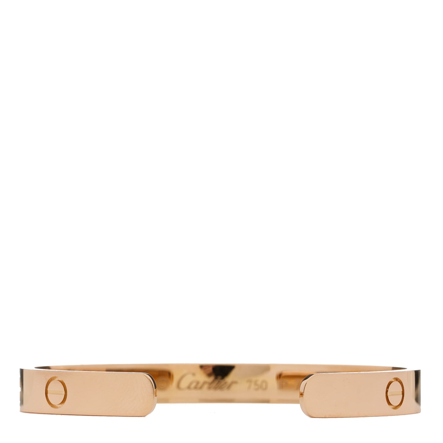 18K Pink Gold LOVE Cuff Bracelet 16