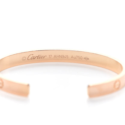 Cartier 18K Yellow Gold LOVE Cuff Bracelet 17 4 of 5