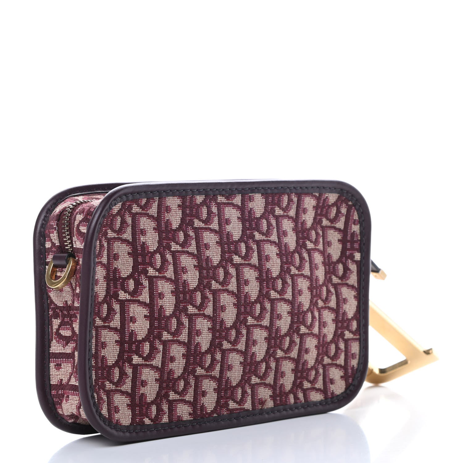 Christian Dior Oblique Diorquake Clutch Burgundy 3 of 9