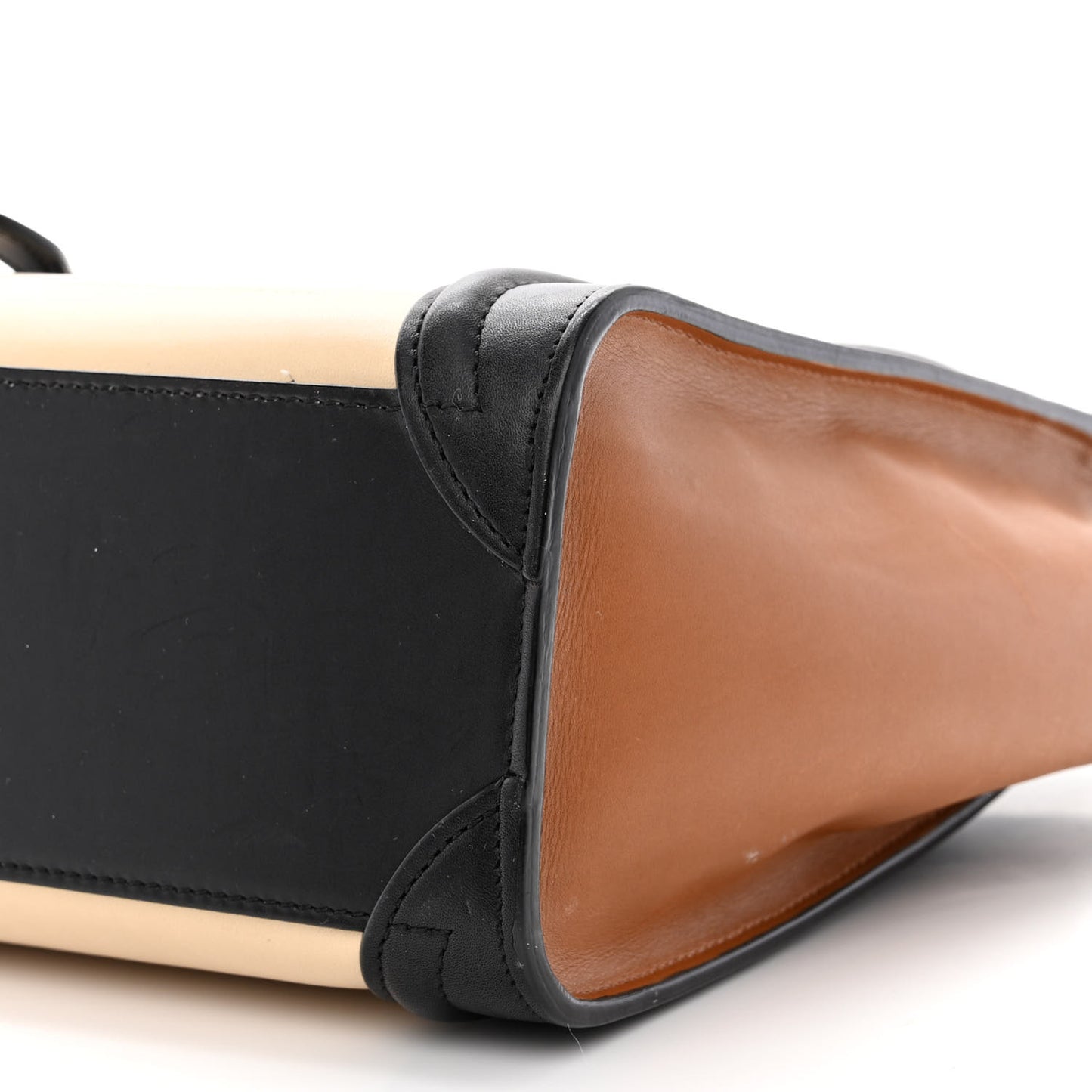 Smooth Calfskin Nano Tri-Color Luggage Seashell