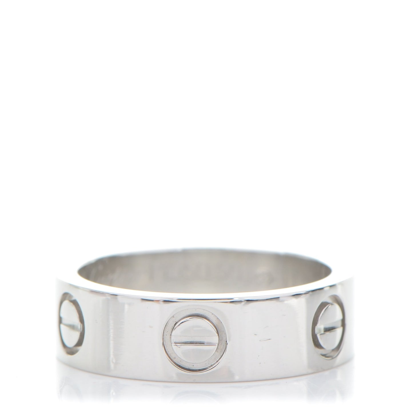 Platinum 5.5mm LOVE Ring 50 5.25