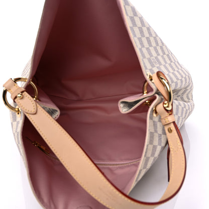 Louis Vuitton Damier Azur Graceful MM Rose Ballerine 5 of 12