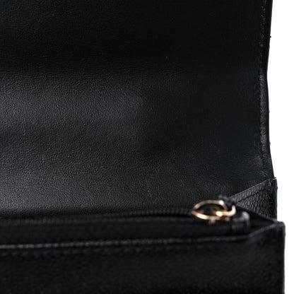 Chanel Shiny Caviar Quilted Pick Me Up Wallet On Chain WOC Black 11 of 11