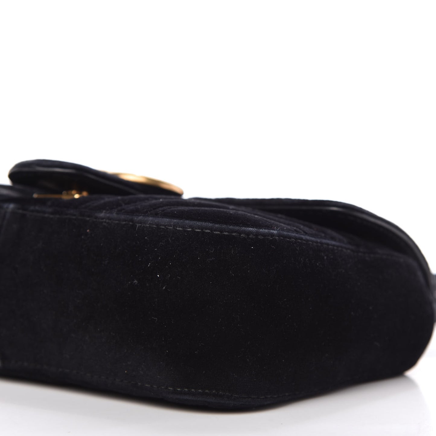 Velvet Matelasse Mini GG Marmont Shoulder Bag Black