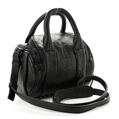 Alexander Wang Pebbled Lambskin Mini Rockie Black Matte Black Hardware 3 of 9
