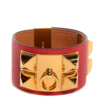 Hermes Epsom Collier de Chien CDC Bracelet S Rouge Casaque 1 of 7