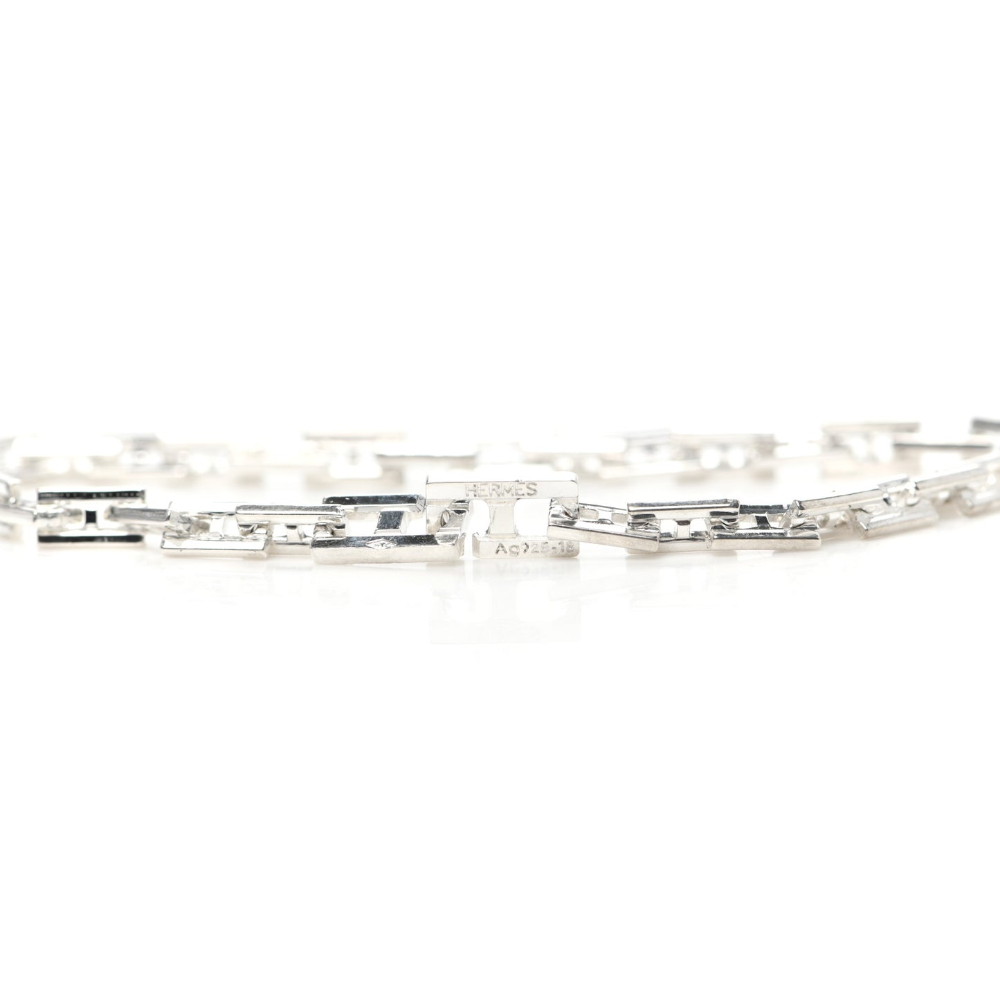 Sterling Silver H Logo Hercules Link Bracelet