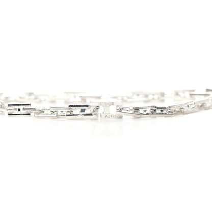 Hermes Sterling Silver H Logo Hercules Link Bracelet 5 of 5