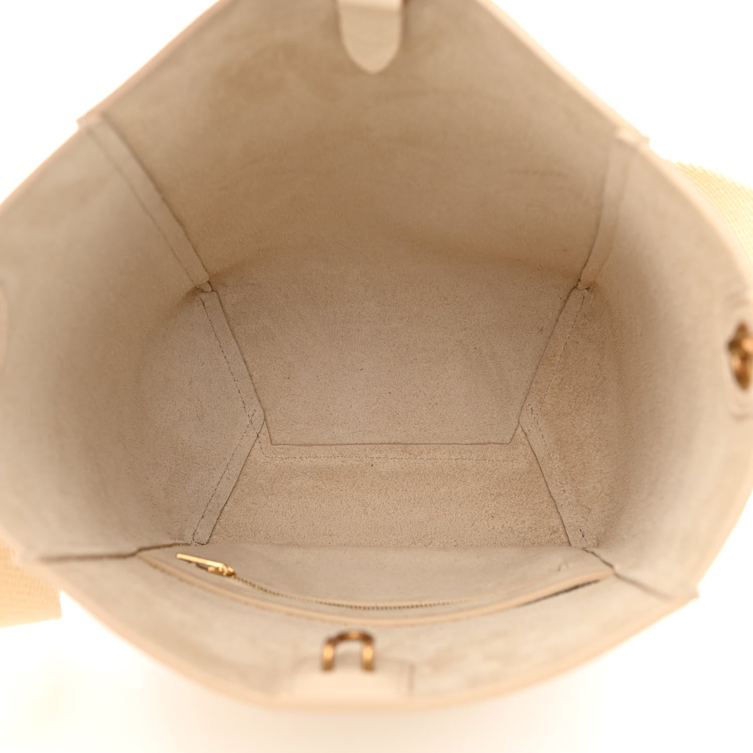 Celine Soft Grained Calfskin Small Sangle Bucket Bag Vanilla 4 of 10
