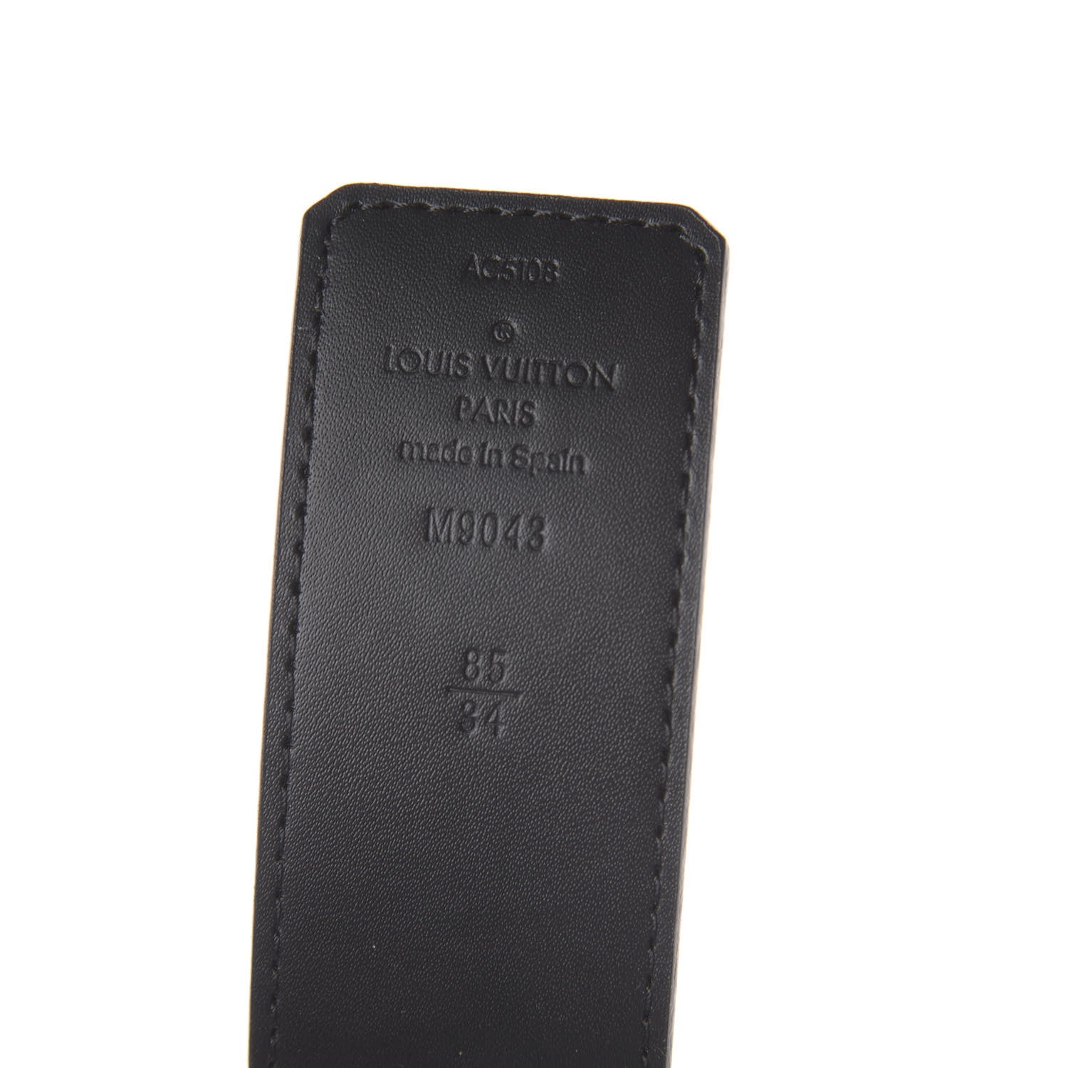 Louis Vuitton Monogram Eclipse Taigarama 40mm LV Initiales Reversible Belt 85 34 Black 5 of 5