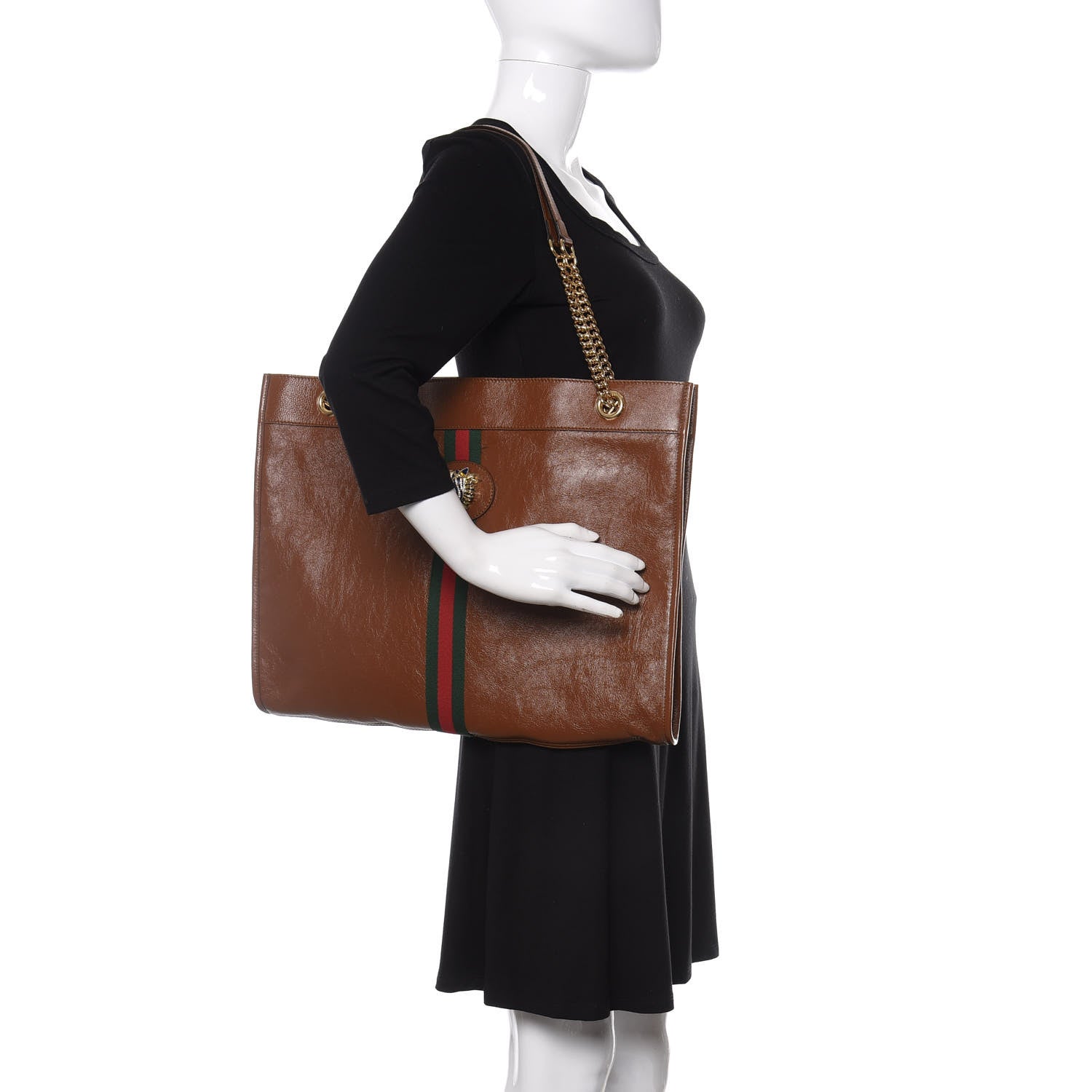 Gucci Calfskin Large Rajah Chain Tote Cuir 2 of 10