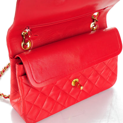 Chanel Lambskin Quilted Small Double Flap Red 11 of 12