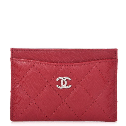 Chanel Caviar Quilted Card Holder Pink 1 of 9