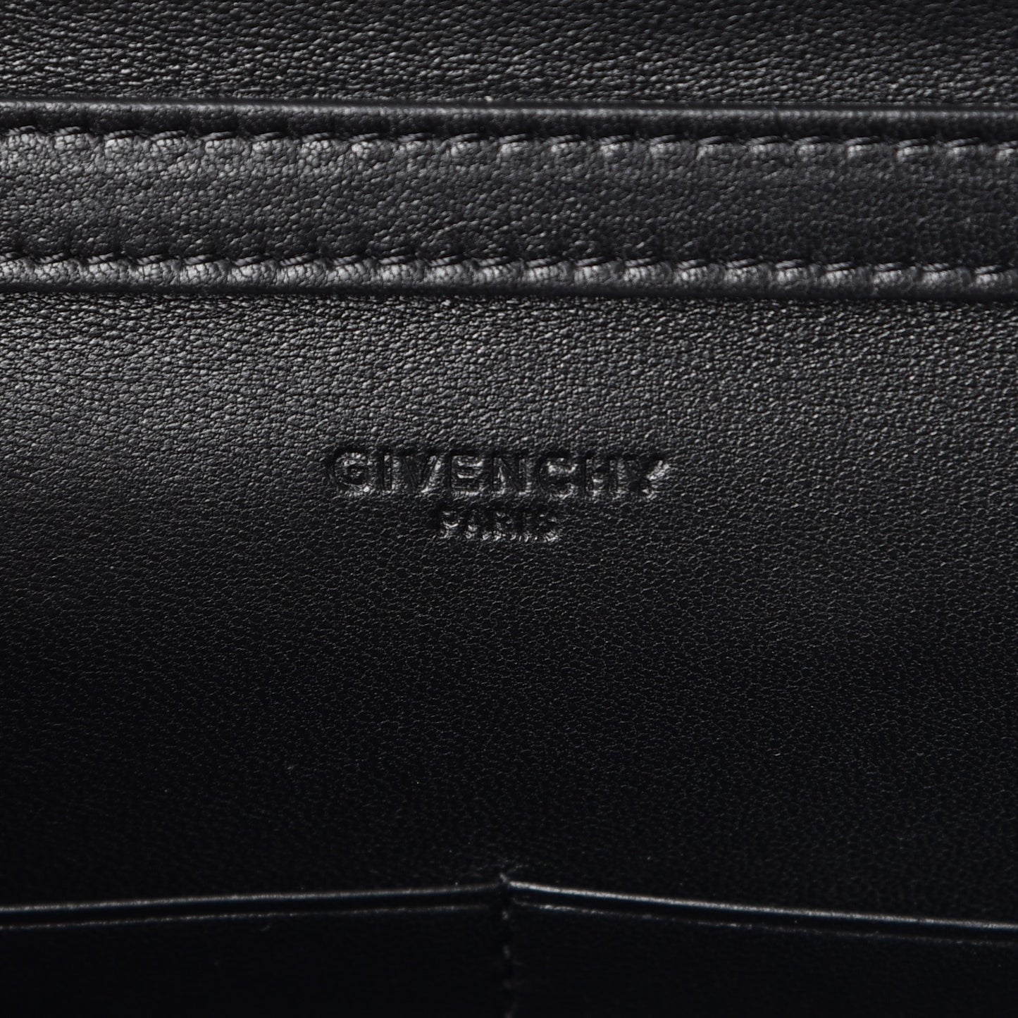 Calfskin Brogue Mini Pandora Chain Wallet Black White