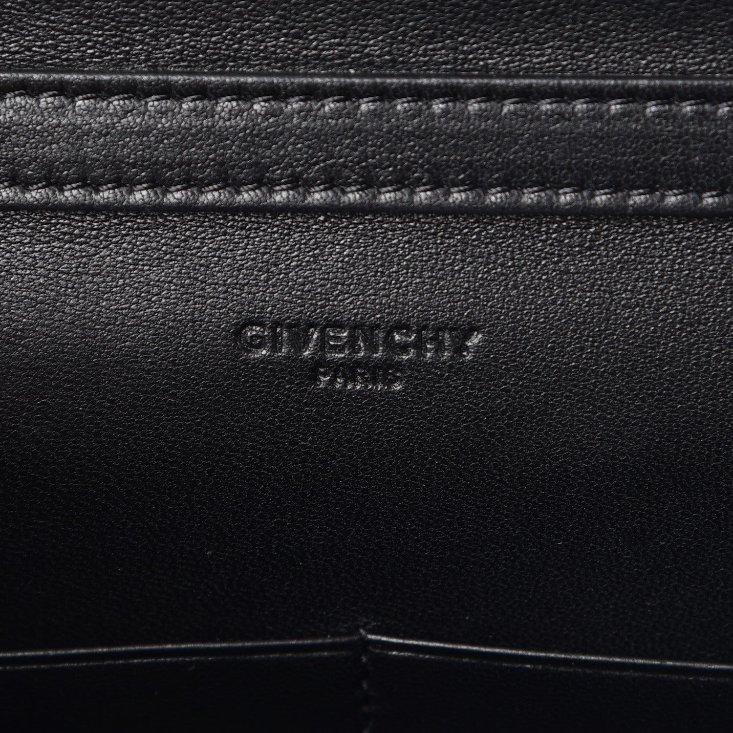 Givenchy Calfskin Brogue Mini Pandora Chain Wallet Black White 6 of 7