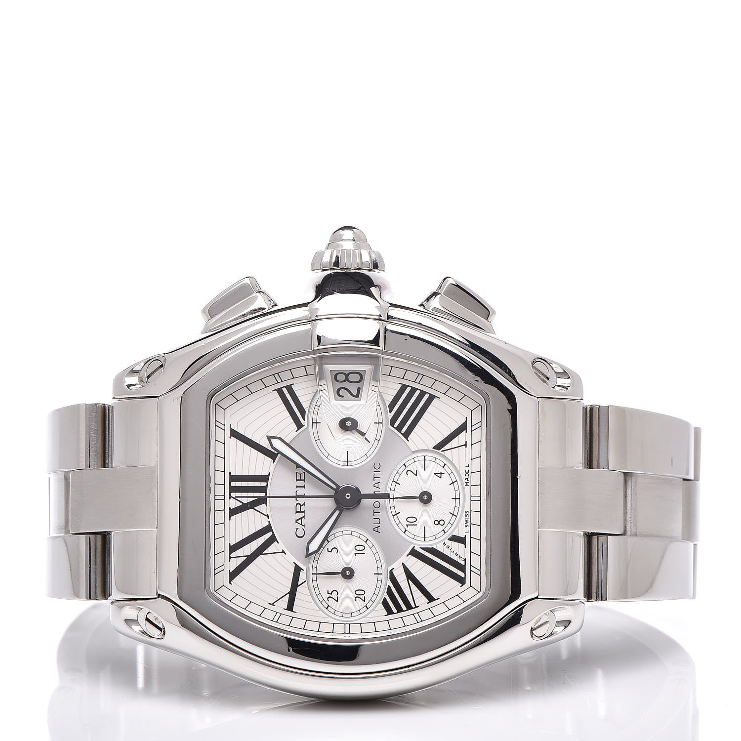 Cartier Stainless Steel 42mm Roadster Chronograph Automatic Watch 3 of 7