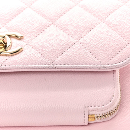 Chanel Caviar Quilted Medium Business Affinity Flap Light Pink 13 of 17